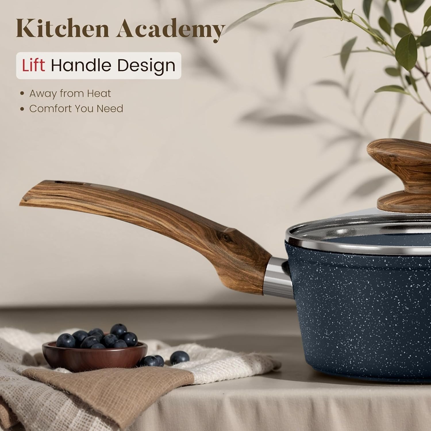 12-Piece Induction Nonstick Cookware Set Kitchen Multi-Functional Pots and Pans Collection