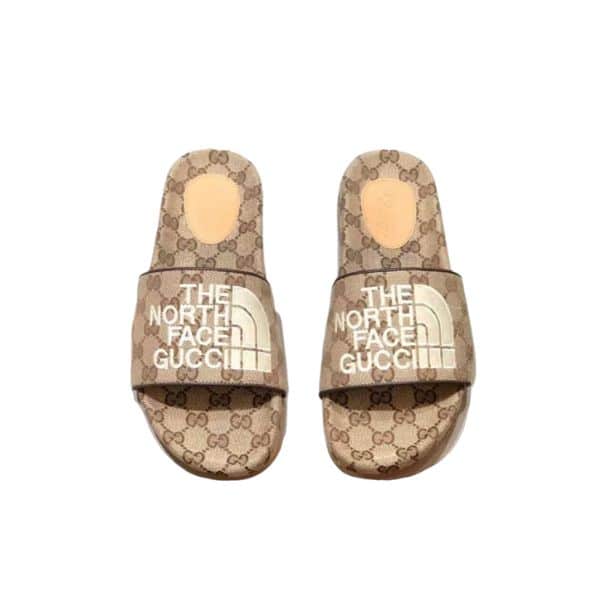Gucci X The North Face Women?S Slides Beige And Brown