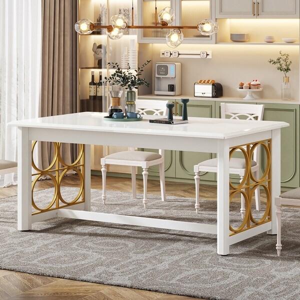Modern Dining Table for 46 People,Rectangular Kitchen Table for Dining Room
