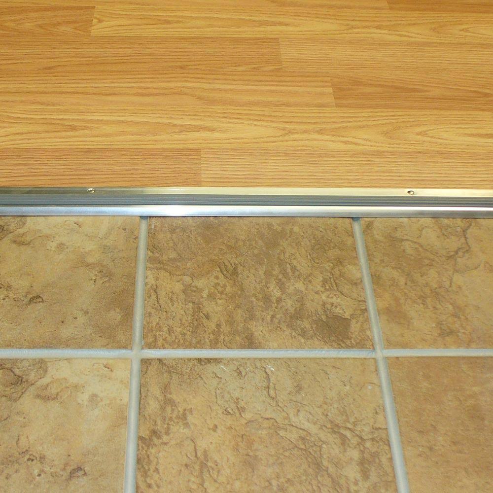 Low Mini 1-3/8 in. x 89-1/2 in. Aluminum Threshold with Vinyl Seal