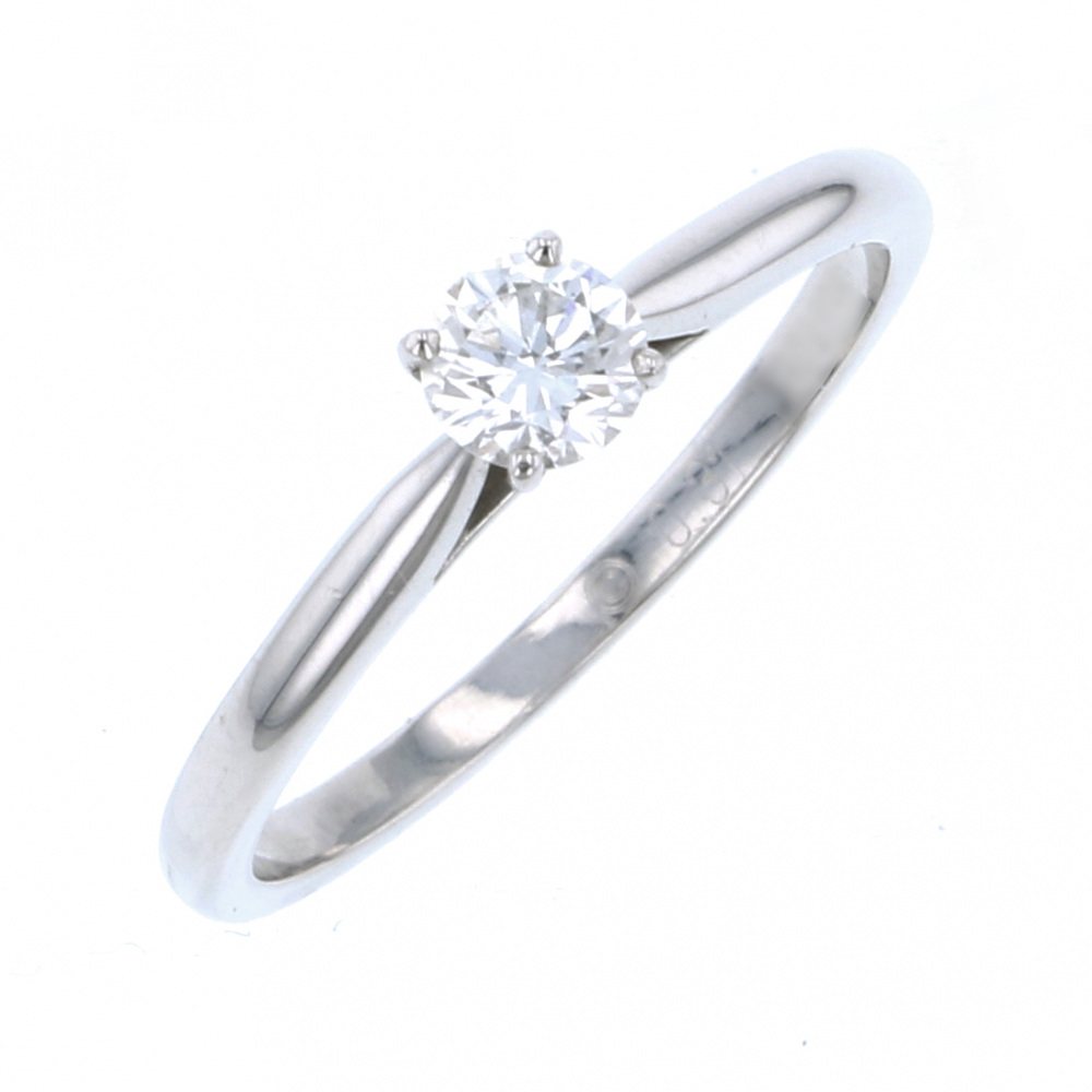Cartier Solitaire Platinum Diamond Ring