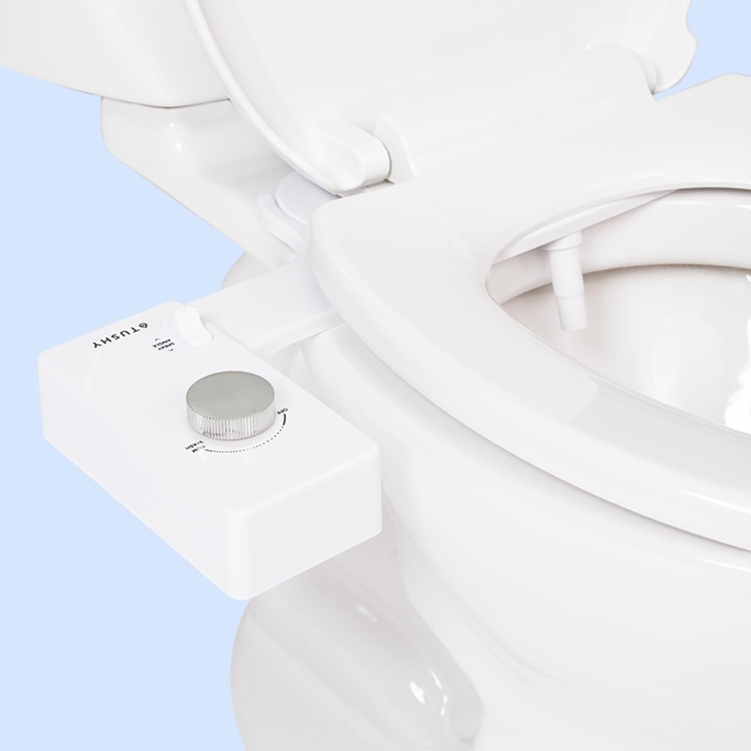 Non-Electric Bidet Toilet Seat Attachment, Adjustable Water Pressure & Nozzle Angle