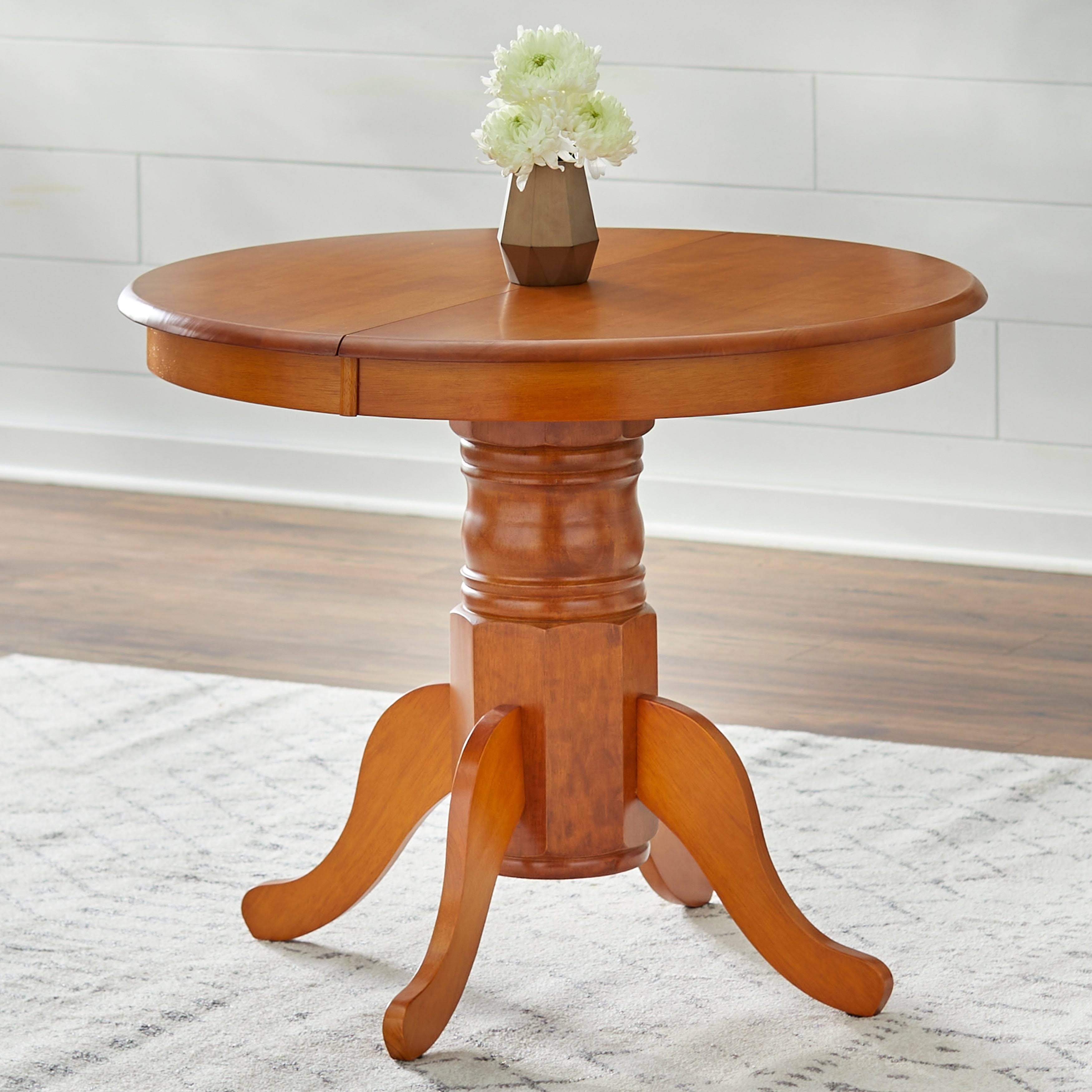 TMS 7 Piece Farmhouse Dining Set, Oak