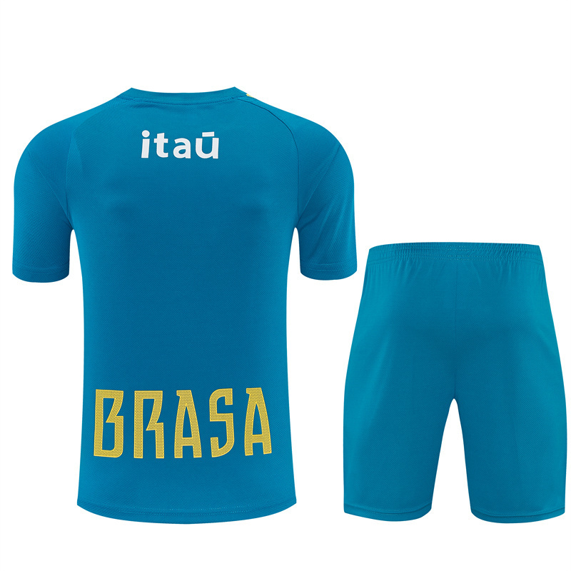 Short Sleeves Brazil Training Suit - Blue