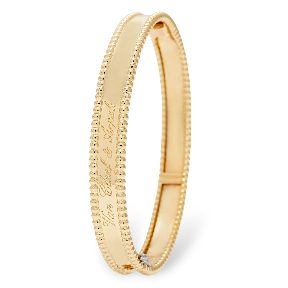 Van Cleef & Arpels Perlet Senior Tulle M Bracelet 18K Yellow Gold VCARP3K600