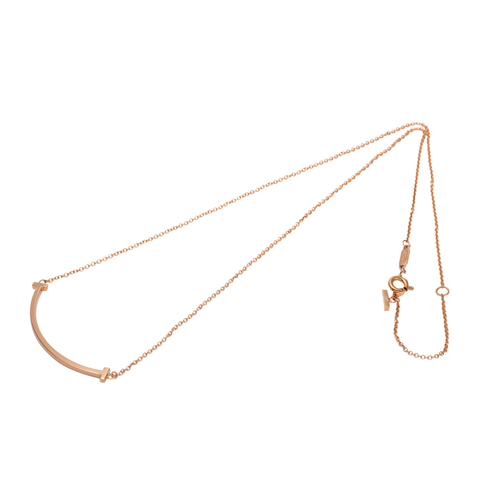 Tiffany & Co. Tiffany T Smile Necklace 18K Rose Gold 60011678