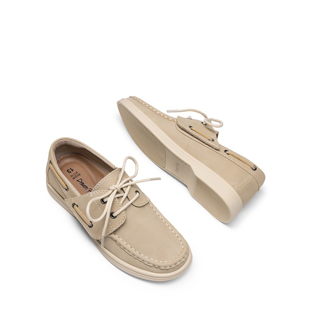 Boys' Lace-Up Boat Loafers