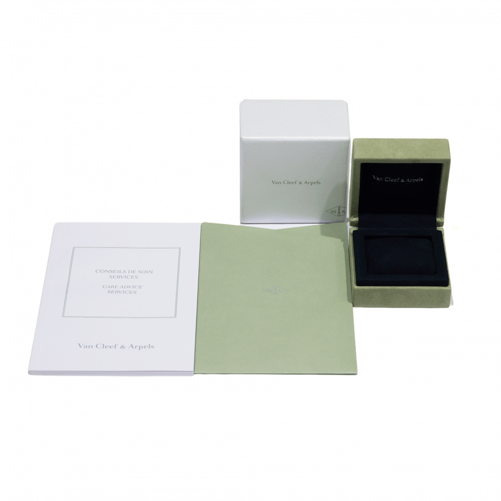 Van Cleef & Arpels Sweet Alhambra Papillon Xs Bracelet 18K White Gold Turquoise VCARF80400
