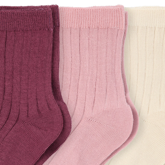 Topolino Pure Collection 3 Paar Kinder Socken mit Rippstruktur