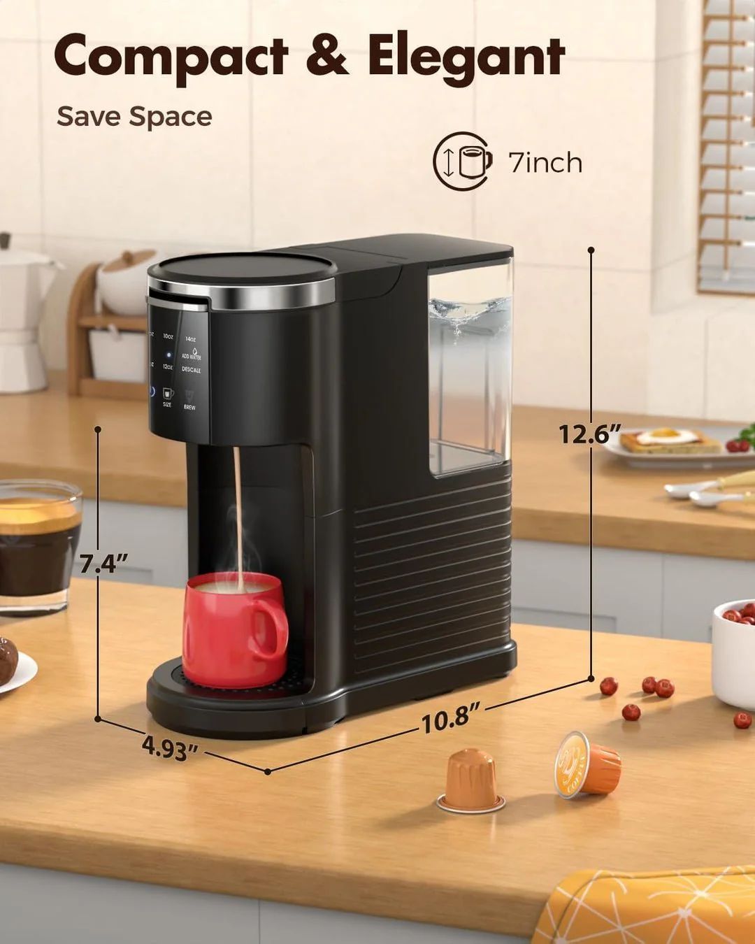 Kismile Coffee Maker,  Programmable Drip Coffee Makers ,Timer, Self-cleaning,Stainless Steel