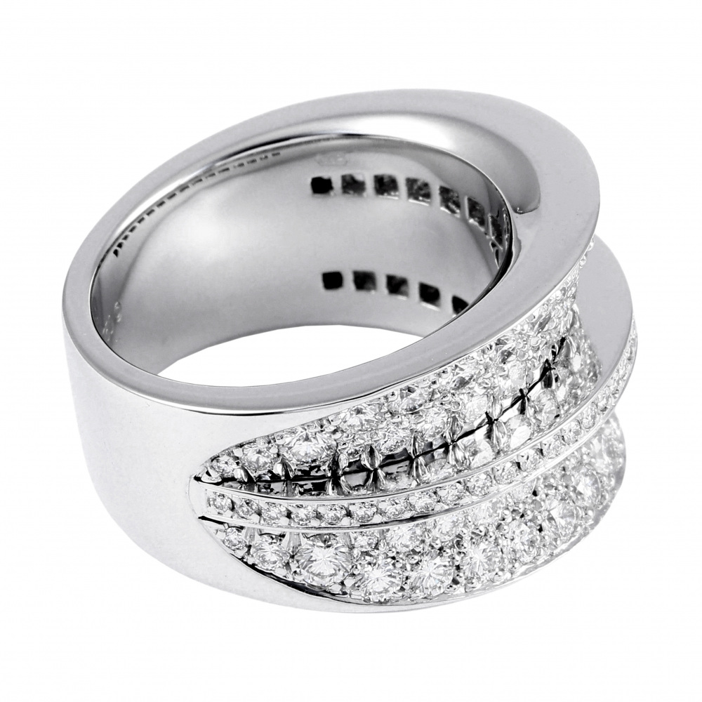 Cartier Valleta K18WG White Gold Ring Diamond