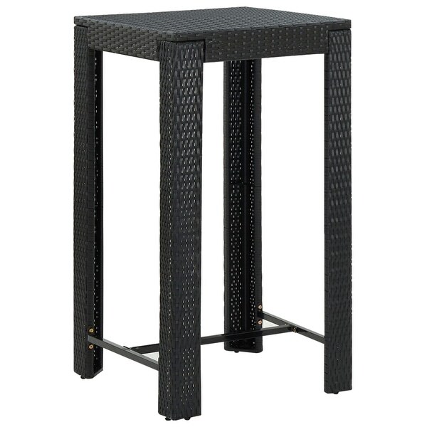 vidaXL Patio Bar Table Black 23.8