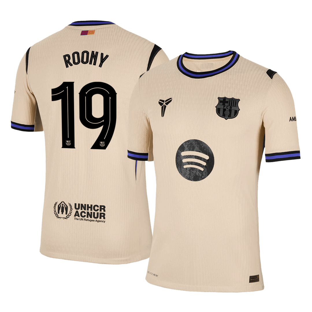 ROONY #19 Barcelona Away Player Version Jersey 2025/26 - UCL