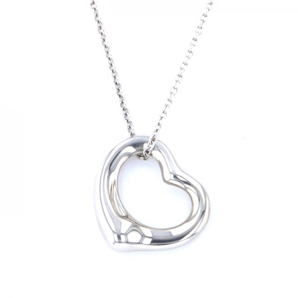 Tiffany & Co. Elsa Peretti Open Heart Necklace Sterling Silver