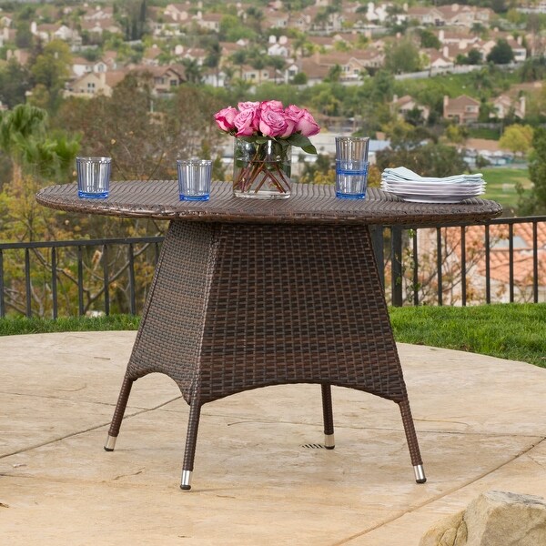 Corsica Outdoor Round Dining Table by Christopher Knight Home