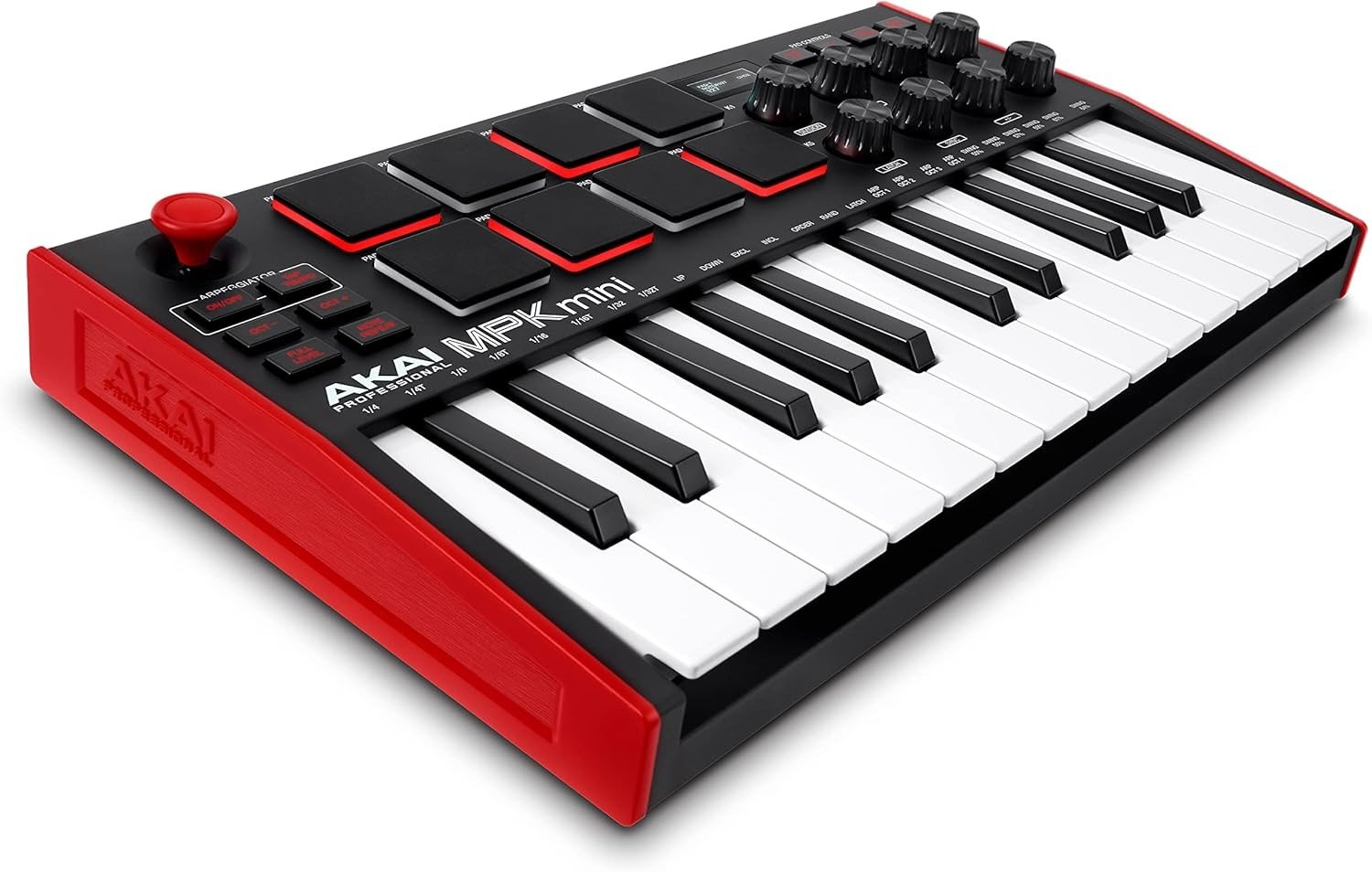 25 Key USB MIDI Keyboard Controller with 8 Backlit Drum Pads, 8 Knobs, Music Production Software and Native Instruments Sound Package (NKS Integration)
