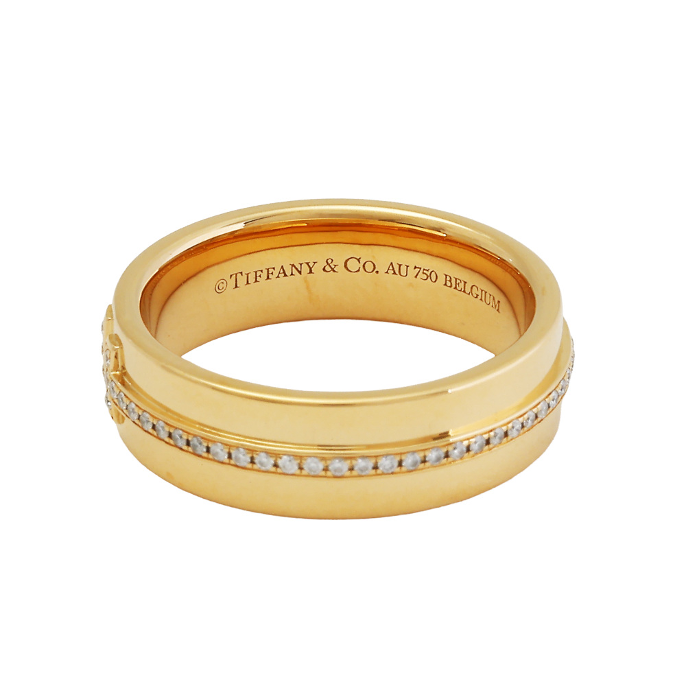 Tiffany & Co. Tiffany T Wide Diamond Ring 18K Yellow Gold 60150867