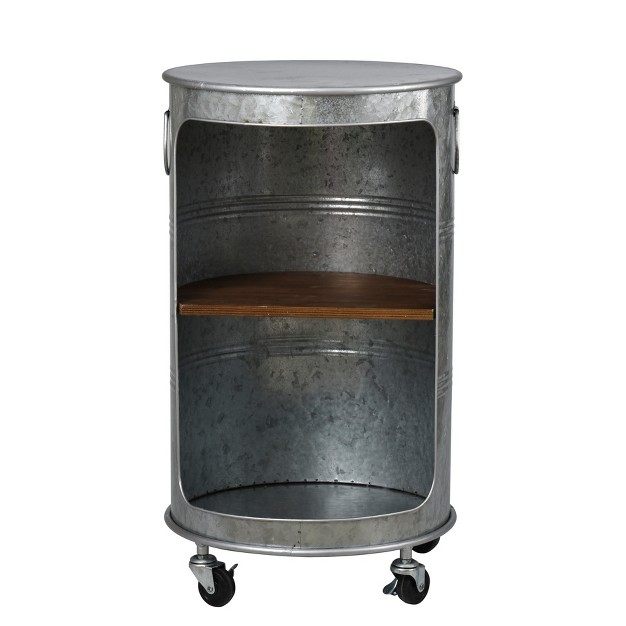 Church St Metal Side Table Galvanized Metal Stylecraft