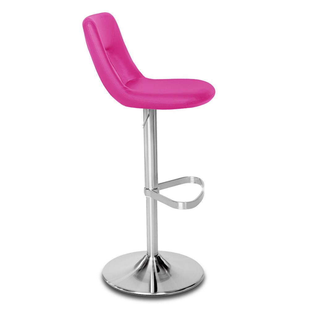 Zuri Furniture Magenta Jazz Adjustable Height Swivel Armless Bar Stool