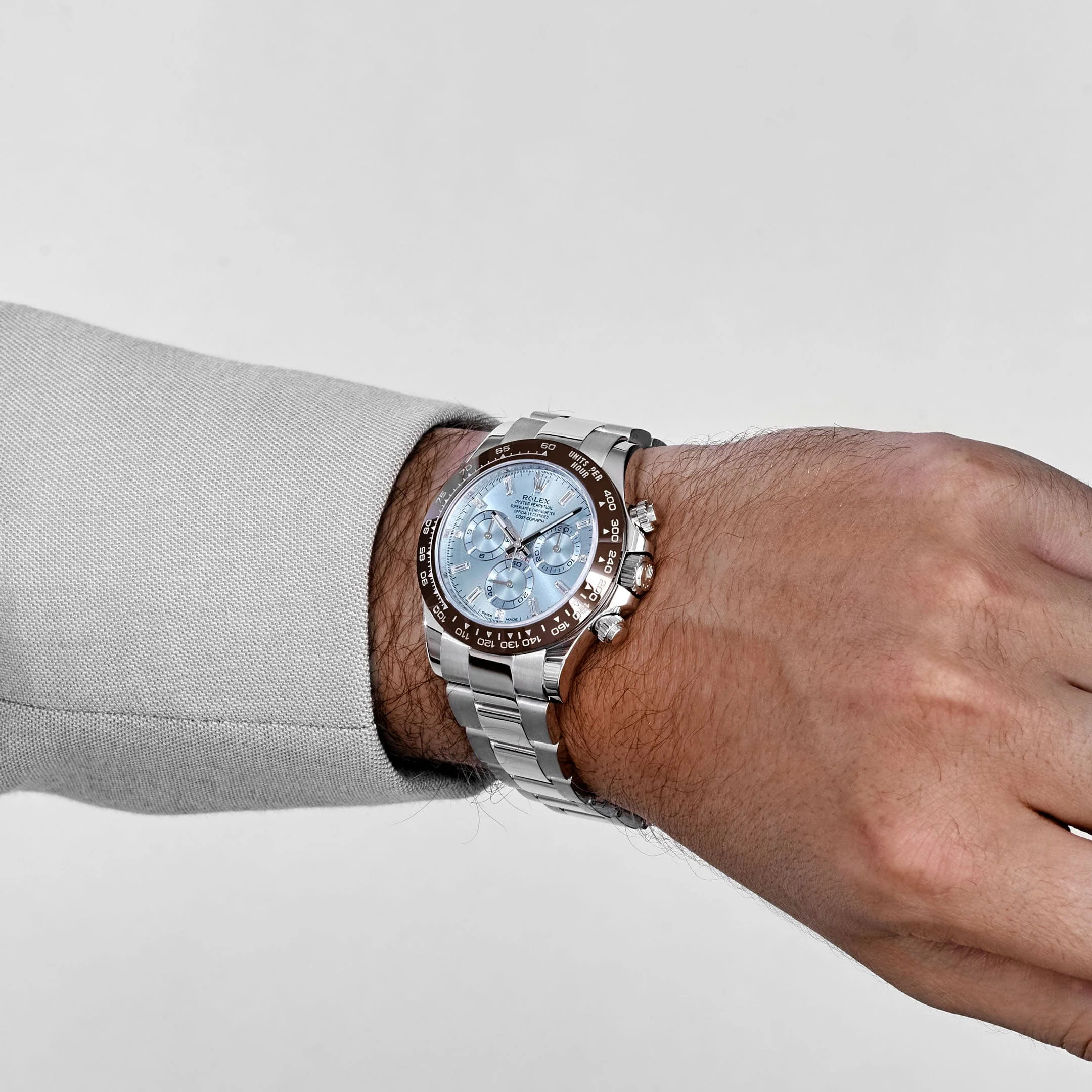 Rolex Daytona 116506 Platinum Ice Blue Baguette Diamond Dial (2021)