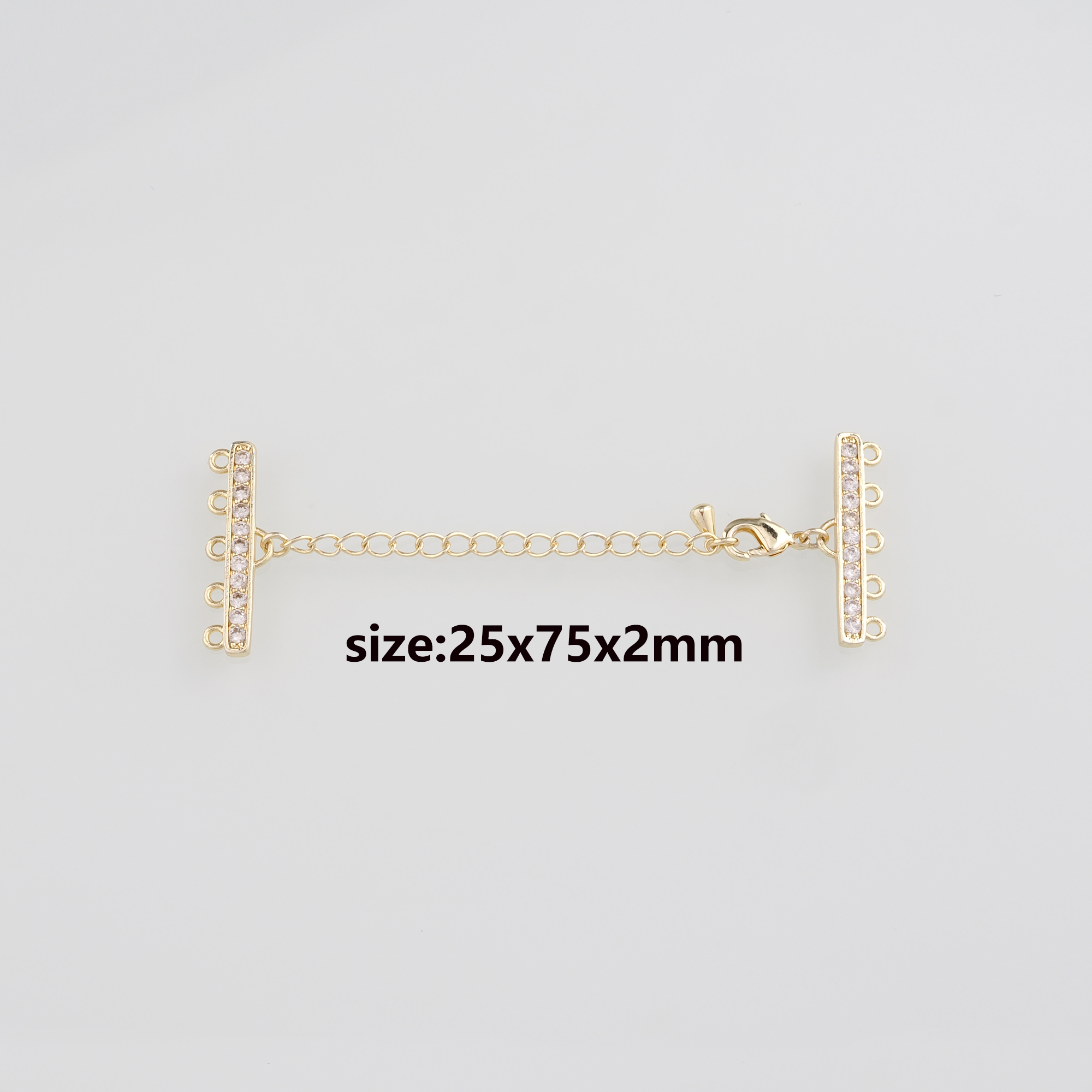 18K Gold Filled Chain Extender for Necklace Bracelet Supply Component Findings Extenders Lobster Claw Clasps with Gold Extender Chain
