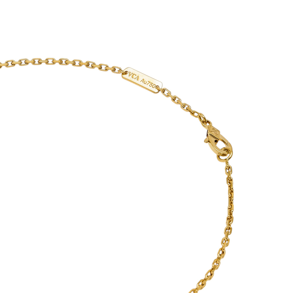 Van Cleef & Arpels Magic Alhambra Necklace 1 Motif 18K Yellow Gold Malachite VCARO3MG00