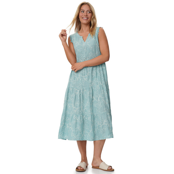 Gina Damen Kleid mit Allover-Stickerei