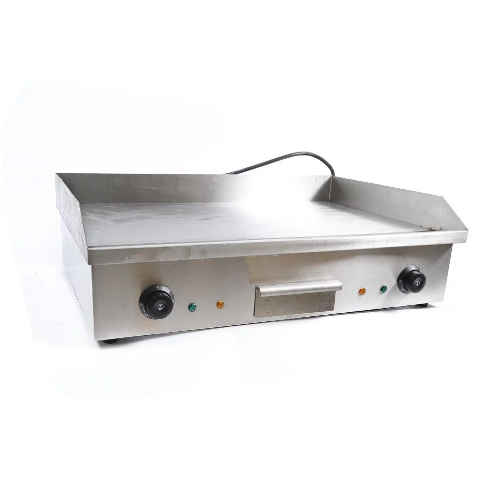 Miumaeov 29inch Commercial Electric Countertop Griddle Stainless Steel Flat Top Grill BBQ Hot Plate 50°C to 300°C Adjustable 4400W 110V