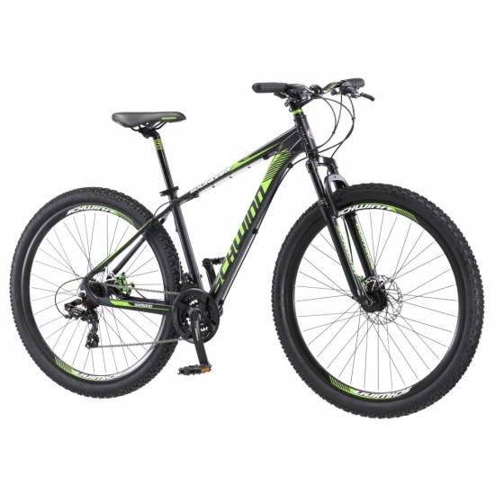 Boundary Men’s Mountain Bike, 29-inch wheels, 21 speeds, Dark Green and Black