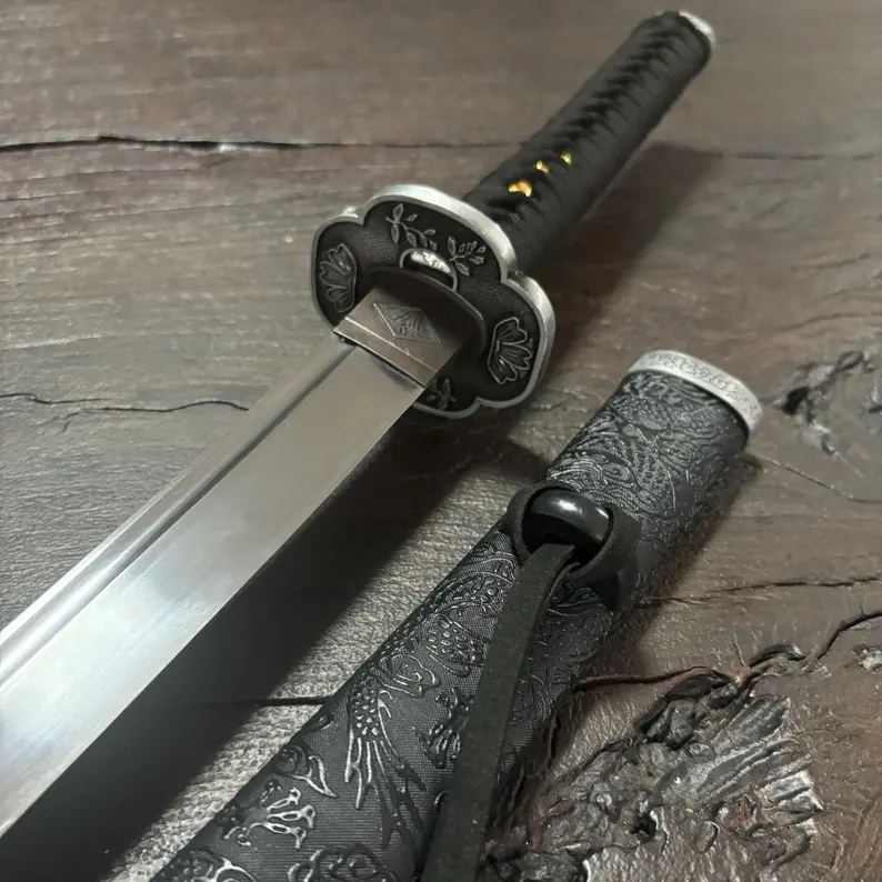 Hand Forged Sekiro Inspired Kusabimaru Katana Art, High Manganese Steel Blade, Full Tang Display Sword, Video Game Collectors Art