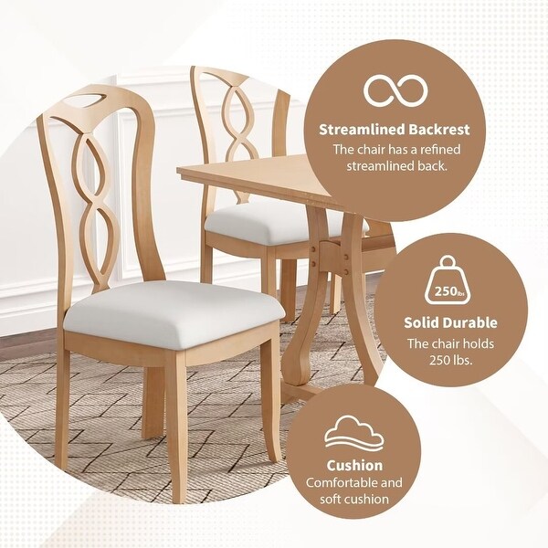 Trestle Dining Table Set with Upholstered Dining Chairs and Dining Bench