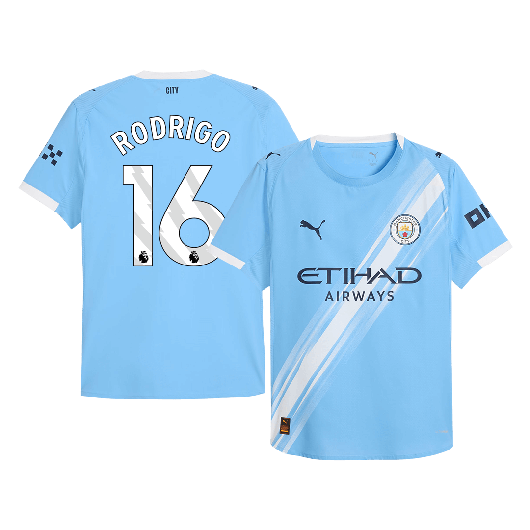 RODRIGO #16 Manchester City Home Player Version Jersey 2025/26
