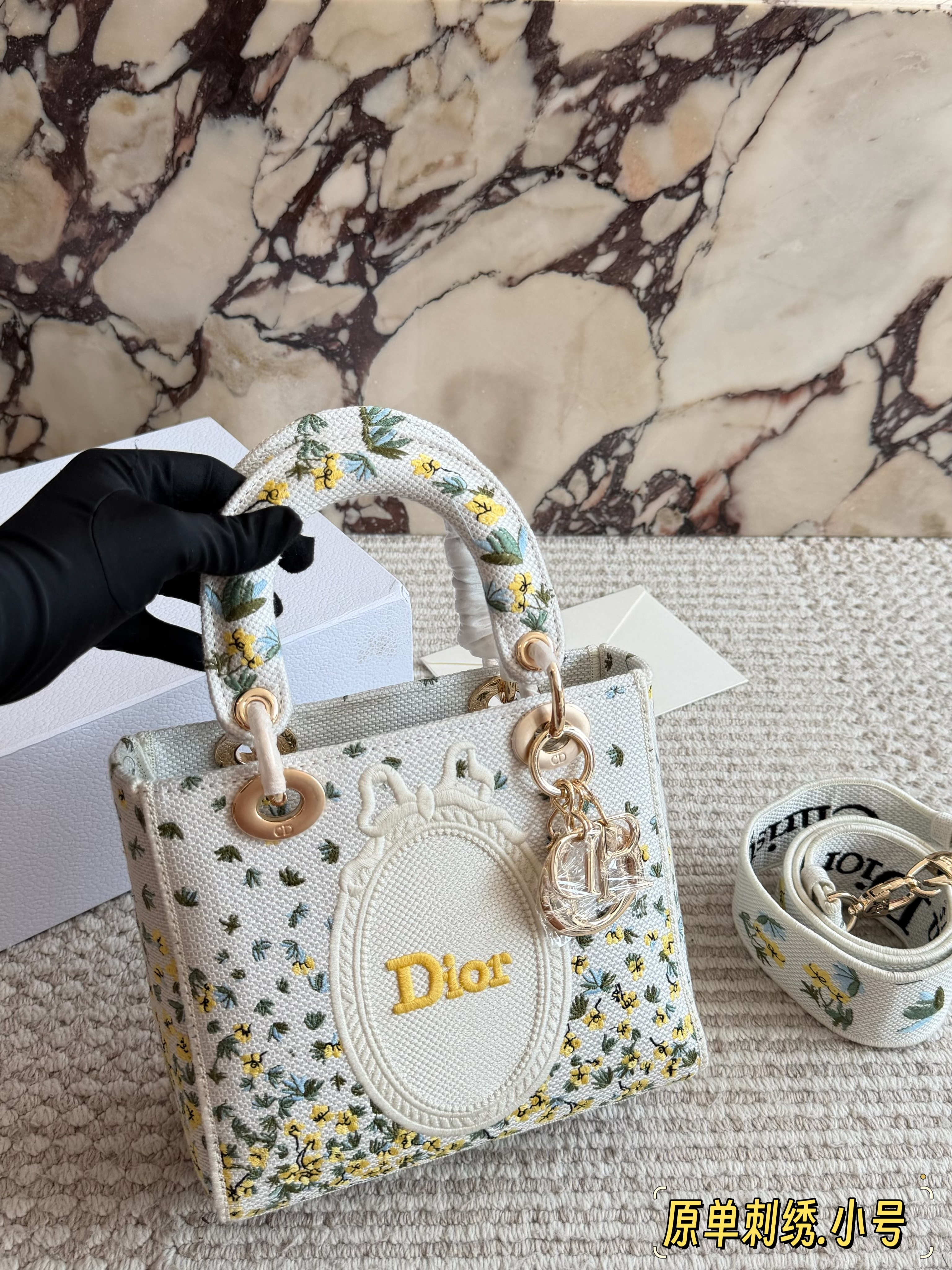 Dior Embroidered Lady Dior Bag - cnluxepick