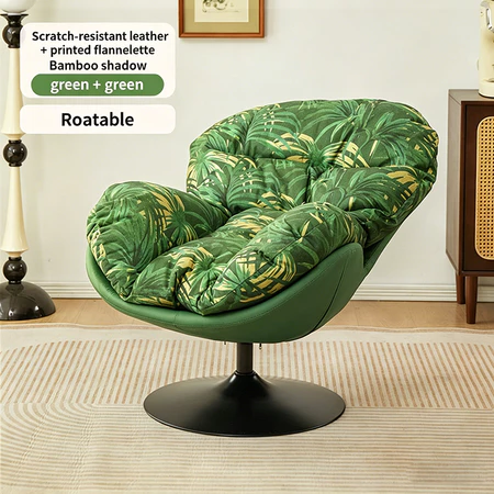 【READY STOCK MALAYSIA】360° Swivel Lazy Chair Recliner, Ergonomic Lounge Sofa Chair with Soft Cushion, Modern Leisure