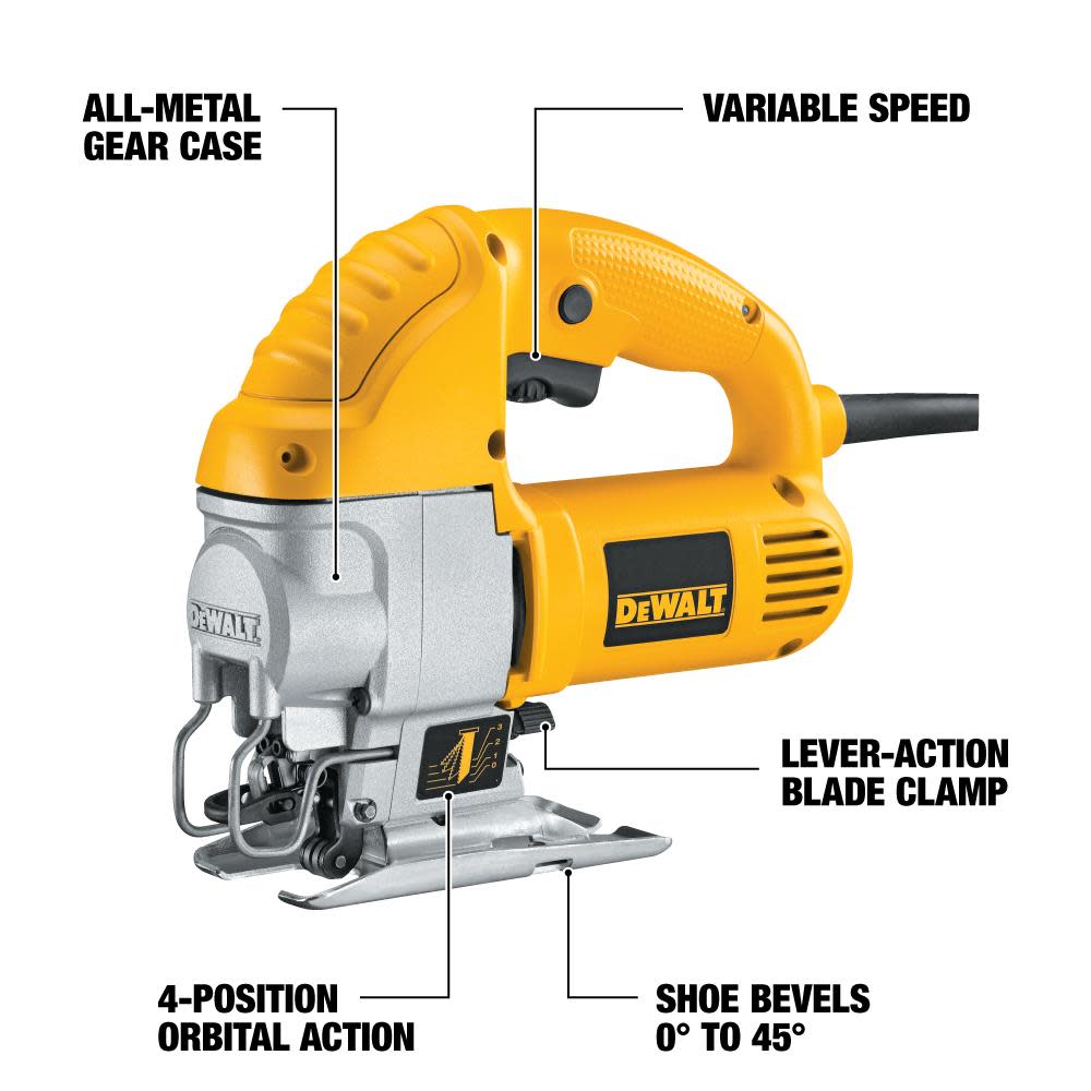 DEWALT HEAVY-DUTY COMPACT JIG SAW KIT (DW317K);