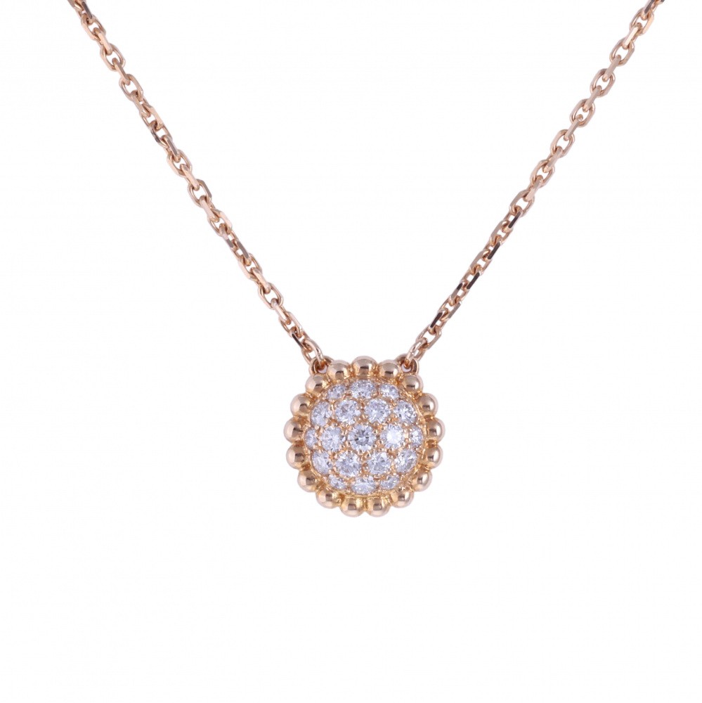 Van Cleef & Arpels Perlekruul Necklace 18K Rose Gold Diamond VCRO9PE00