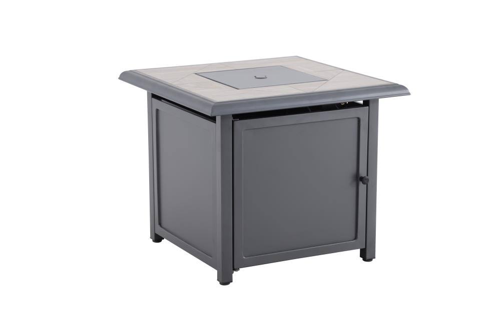Style Selections 29.33-in W 40000-BTU Dark Gray Charcoal Tabletop Steel Propane GAS Fire Table | FHTS80063G
