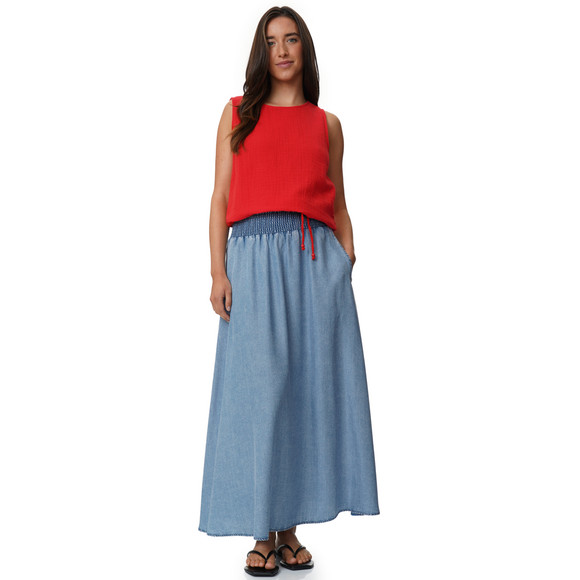 Gina Damen Musselin-Blusentop in Uni