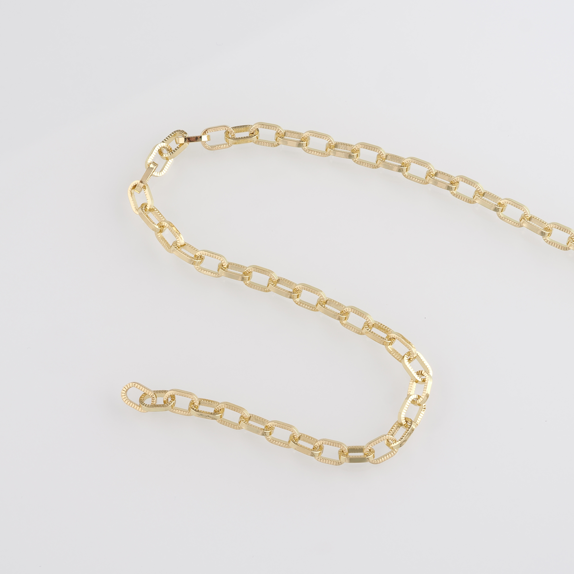 18K Gold Filled Cable Chain Necklace,Dainty Thin Link Chain,Gold Paper Clip Chain Necklace for Women DIY Jewelry Making Supply