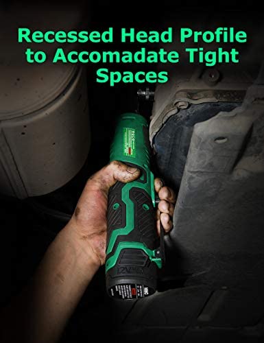 Cordless Electric Ratchet Wrench, 3/8 inch 40 Ft-lbs 400 RPM 12V Power Ratchet Wrench Kit