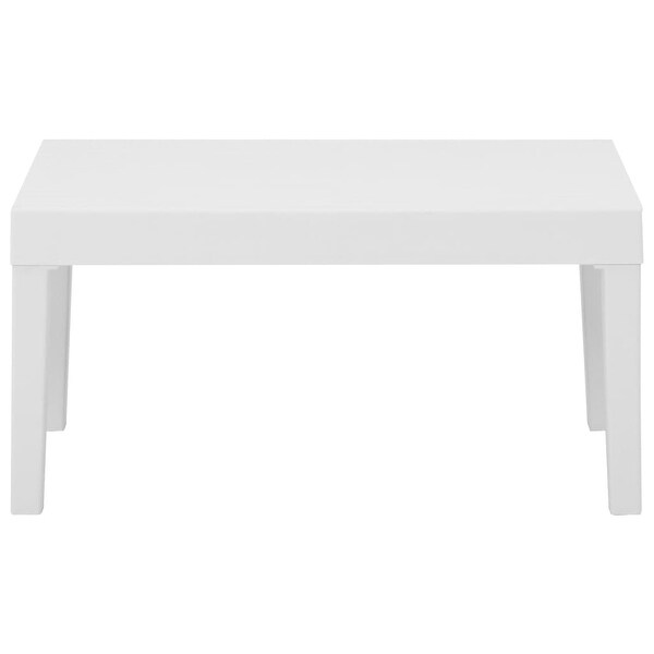 vidaXL Patio Lounge Table Plastic White