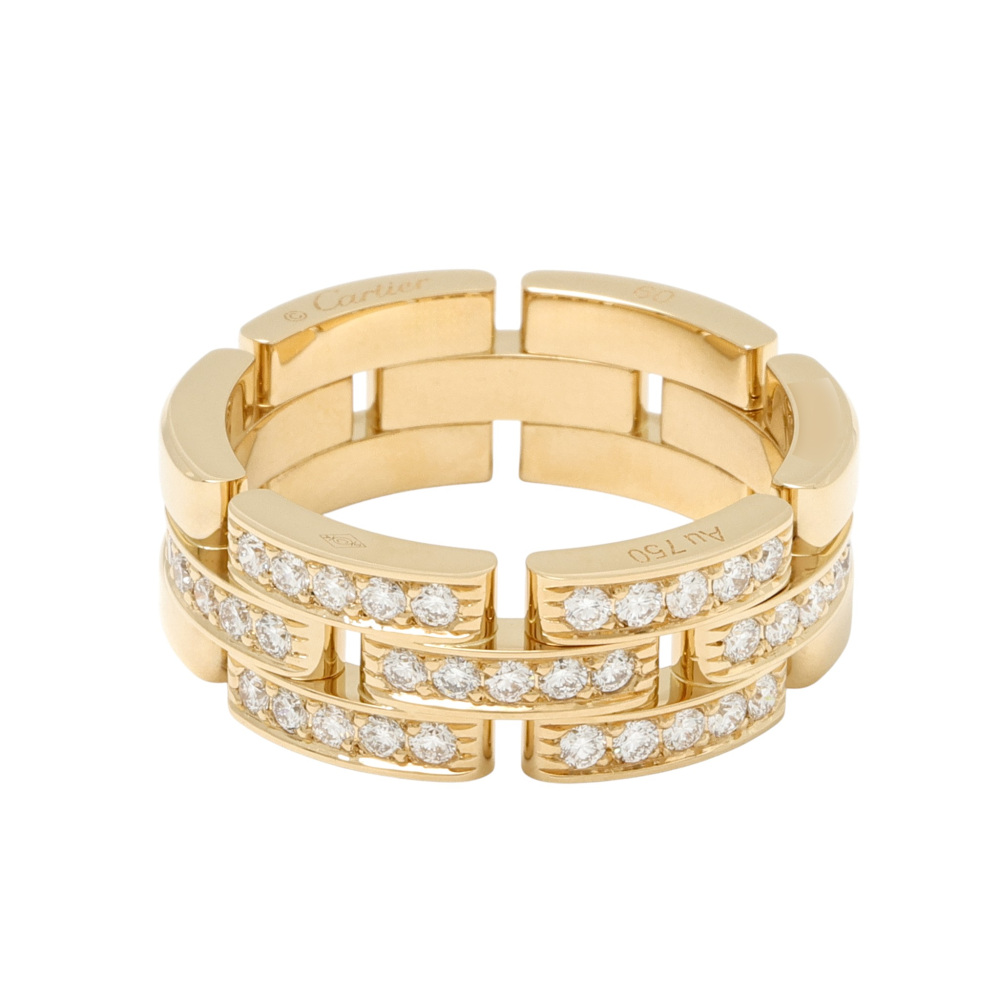 Cartier Mayon Pantale Ring 18K Yellow Gold Diamond B4127100