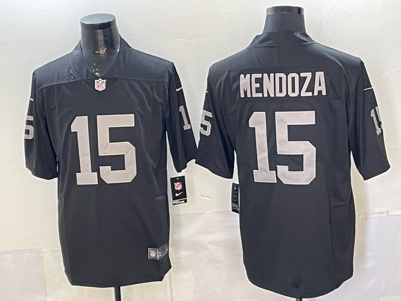 Men's Las Vegas Raiders Fernando Mendoza #15 Black Game Jersey