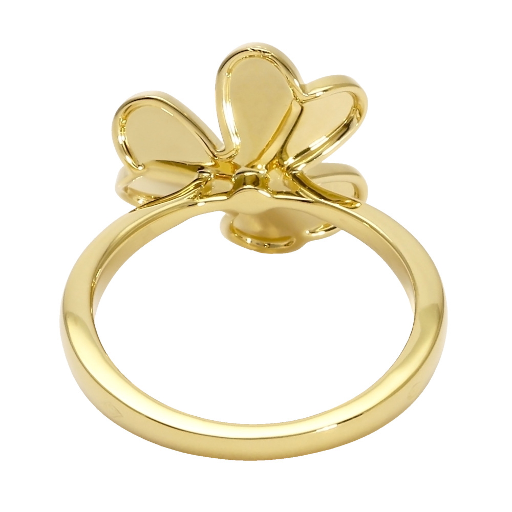 Van Cleef & Arpels Frivole 1 Flower Ring 18K Yellow Gold Diamond VCARP2DS00