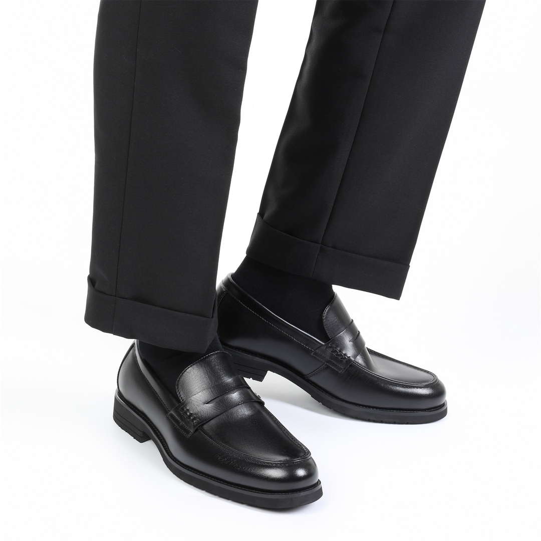 Men's Smooth PU Leather Penny Loafers