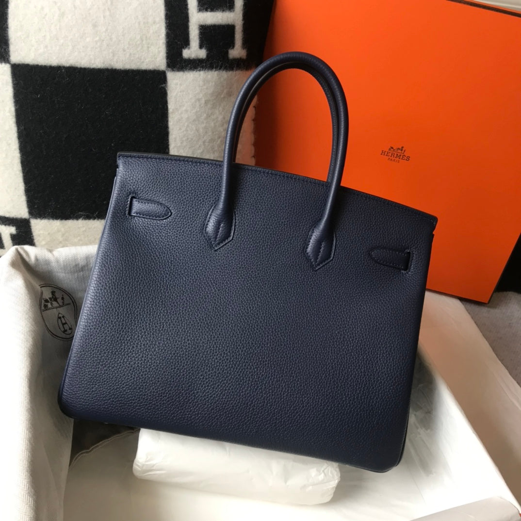 Hermes Birkin 35Cm Navy Togo Leather Gold Hardware