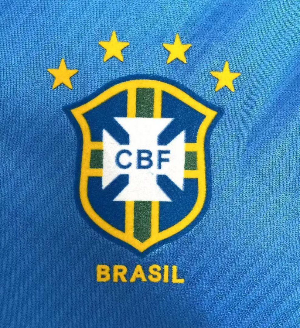 Retro  Brazil 1996 Away Blue Long Sleeves 2