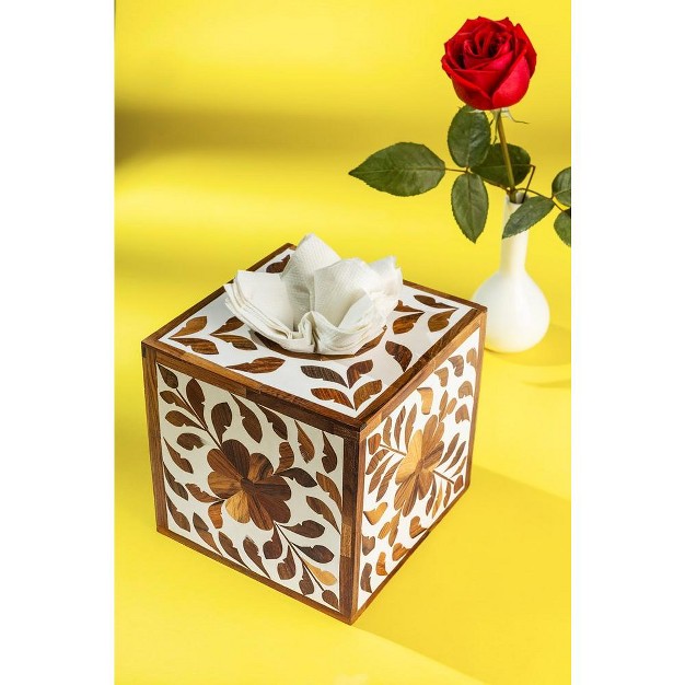 Gauri Kohli Jodhpur Wood Inlay Tissue Box Cover