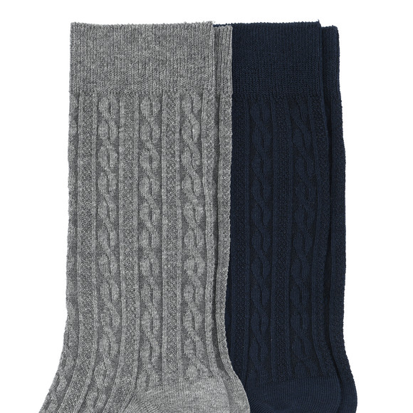 VanVaan 2 Paar Herren Socken mit Zopfmuster
