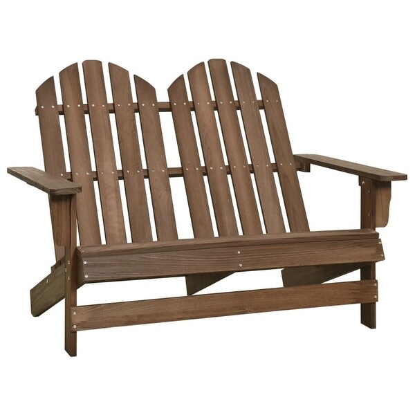 vidaXL 2Seater Patio Adirondack Chair Solid Wood Fir